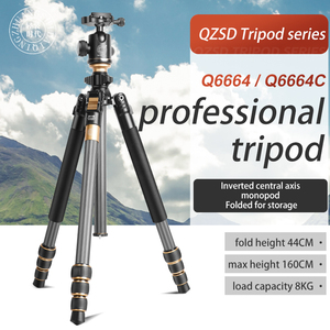 Qzsd Q6664 2-Trong-1 Chuyên Nghiệp Hợp Kim Nhôm <span class=keywords><strong>Tripod</strong></span> Xách Tay Kính Thiên Văn Máy Ảnh <span class=keywords><strong>Monopod</strong></span> Đứng Với Chất Lỏng Đầu - Product Image 2