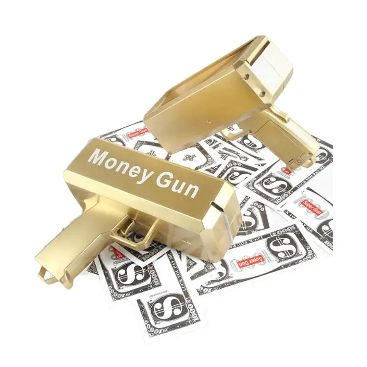 RTS toy cash cannon Toy Money pistola a spruzzo prop banconote per matrimoni giochi per feste giocattoli Spray
