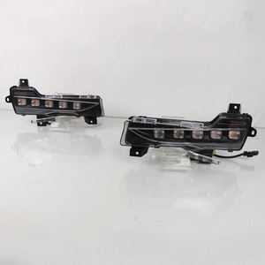 MRD מתאים לטסלה דגם 3 Y עיצוב <span class=keywords><strong>B</strong></span> <span class=keywords><strong>LED</strong></span> רצף תאורת יום עם איתות צהוב פועל אור פגוש קדמי