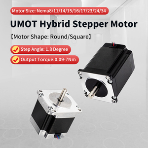 Umot nema8/11/14/15/16/17/23/24/34 cụm 2/<span class=keywords><strong>3</strong></span> động cơ bước lai 0.09-7nm động cơ bước trục kép cho máy tự động <span class=keywords><strong>CNC</strong></span> - Product Image 3