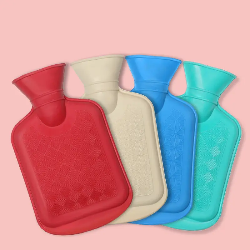 온수 병, 뜨거운 압축 및 열 치료를 위한 천연 고무-BPA 무내구성 온수 가방, 통증 완화 가열 패드