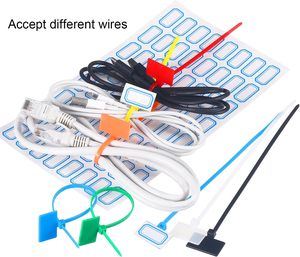 منتج من الأشرطة الحلقية ذات القفل الذاتي وصديقي للكابلات من النايلون مع ربطة عنق مع ملصق مزود بالطاقة والأسلاك وعلامة السوستة - Product Image 6