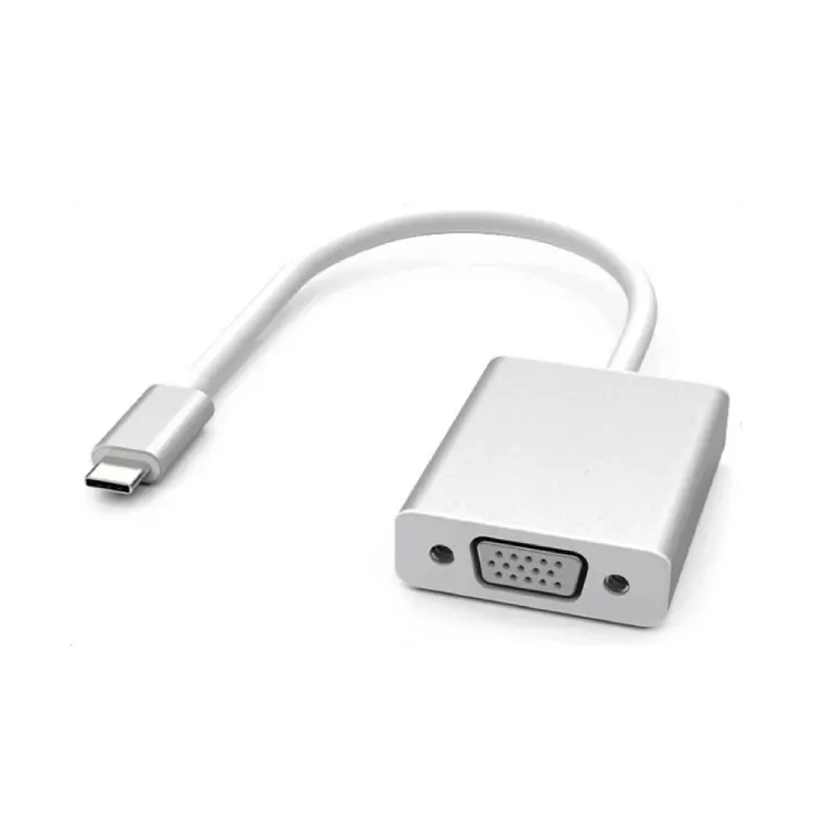 Tip C Hub kadın VGA adaptörü kablosu USB-C Video ses veri iletim dönüştürücü dizüstü PC akıllı telefon için 2024 yeni ürünler