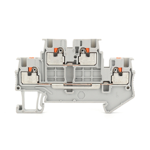 PTTB 1,5 Bloque de terminales de resorte de riel DIN de doble nivel Alimentación a través del conector eléctrico Push-in - Product Image 1