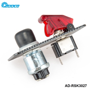 ADDCO Racing Car Engine <span class=keywords><strong>Start</strong></span> <span class=keywords><strong>Push</strong></span> <span class=keywords><strong>Button</strong></span> Toggle Panel de interruptor de encendido Luz LED roja