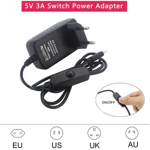 Neues Raspberry Pi 4 Modell B 2 4 8 GB RAM 7-Zoll-Touchscreen-Halter 64 32 GB SD-Karten lüfter Stromkabel für RPi 4 B. - Product Image 5