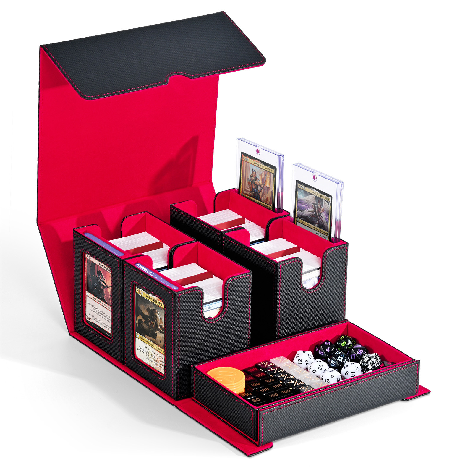 Briques de 4 cartes assorties noires et rouges 4 séparateurs