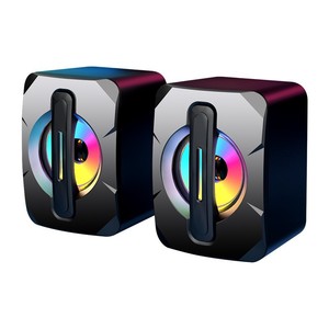 USB con cable RGB para computadora de escritorio, altavoz para computadora portátil, altavoz para el hogar, Mini Subwoofer, altavoz pequeño de escritorio