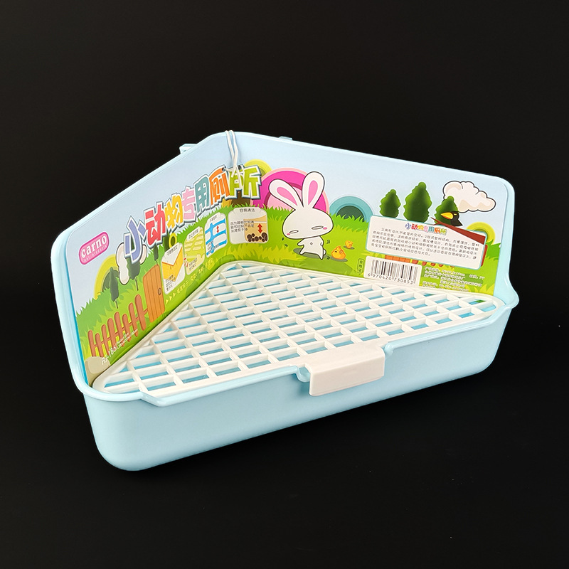 L size triangular toilet in blue color