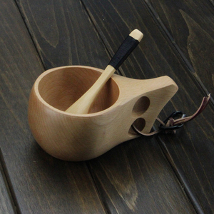 Modern Designed Kuksa Mug Handmade Acrylic and Copper Drinkware EU Certified Sustainable Round Pattern Tea <strong>Cup</strong> Made in <strong>China</strong> - Product Image 6