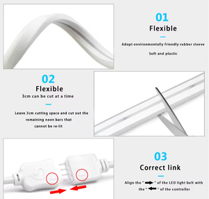 12V-24V RGB Neon LED şerit 1/2/3/4/5/10/15M fiş ile WiFi Neon RGB şerit Tuya/ev Neon dekor aydınlatma için akıllı yaşam ile çalışmak - Product Image 2