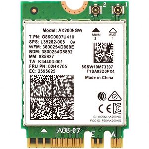 Tarjeta de red inalámbrica de doble banda de 2400Mbps para Intel AX200 NGFF m2 Ble 5,0, Wifi, AX200NGW 2,4G/5G - Product Image 2