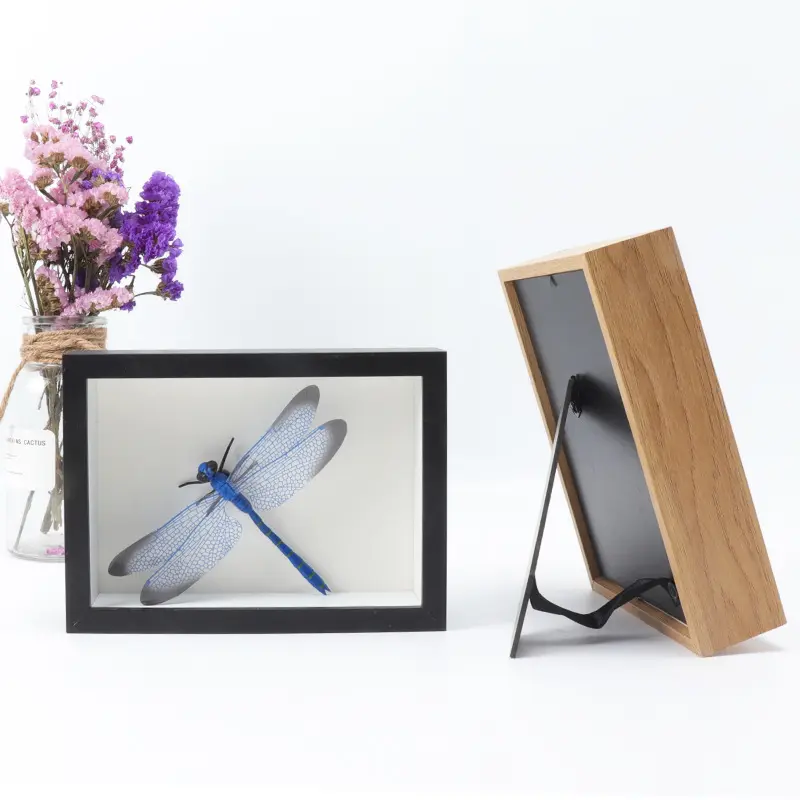 Cadre de photo en bois avec poignée, 3 pièces, encadrement en boîte à ombre, nouveau design avec livraison gratuite