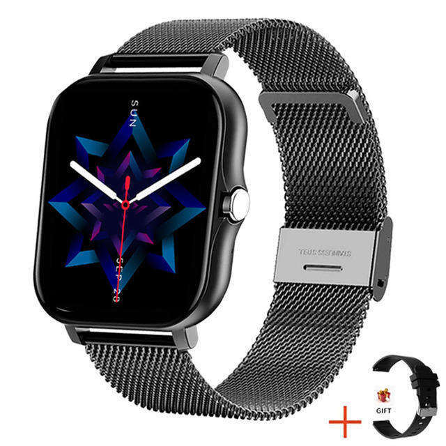 Acier noir + Silicone noir cadeau
