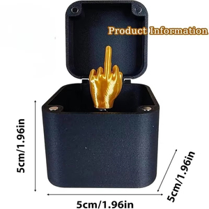Bir kutuda orta parmak orta parmak sürpriz hediye kutusu parodi el şaka Pop up hediye kutusu orta parmak komik fikirler hediye - Product Image 5