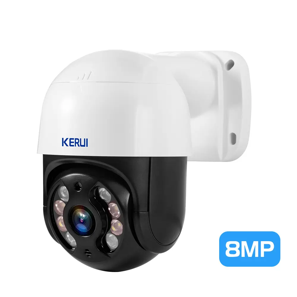 KERUI 8MP 실외 사람 감지 PTZ 카메라 POE 스마트 홈 4K CCTV 보안 카메라 시스템 네트워크 카메라 감시