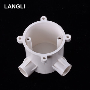 Electrical Plastic PVC Cable Coupling Bending Connect Joint <strong>Conduit</strong> Hight <strong>Two</strong> Way Circular Junction Box