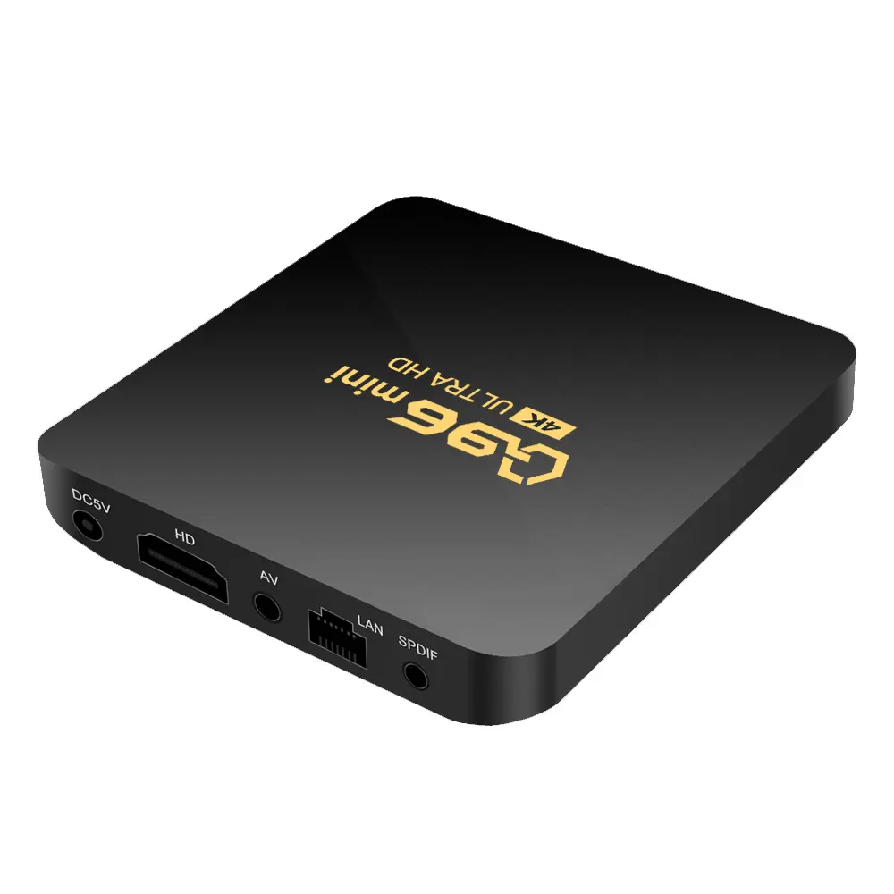 กล่องรับสัญญาณทีวีอัจฉริยะ10.1แอนดรอยด์ขนาดมินิ Q96กล่องรับสัญญาณ2.4G WiFi 4K 8GB + 128GB