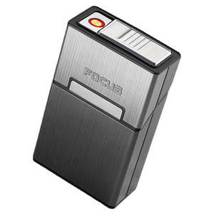 卸売防水シガレットボックス充電式USBライター詰め替え可能カスタムロゴシガレットケース軽量包装ボックス付き - Product Image 1