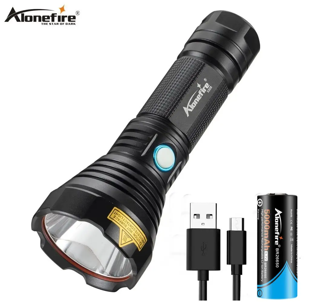 Zonefire X008 XM-L2 faretto Super potente torcia a LED torcia tattica USB ricaricabile impermeabile campeggio Patrol hike Lamp
