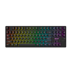 Aikun GX390L3 Wired Gaming <strong>Keyboard</strong>,3 Color Backlight,90 Keys Quiet Rubber Switch,Volume Adjustment,Multi Keys Anti-ghosting - Product Image 1