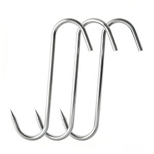 Thép không gỉ butcher thịt Móc cho treo nóng và lạnh hút butchering săn bắn nhà bếp đậm và dài S móc - Product Image 1