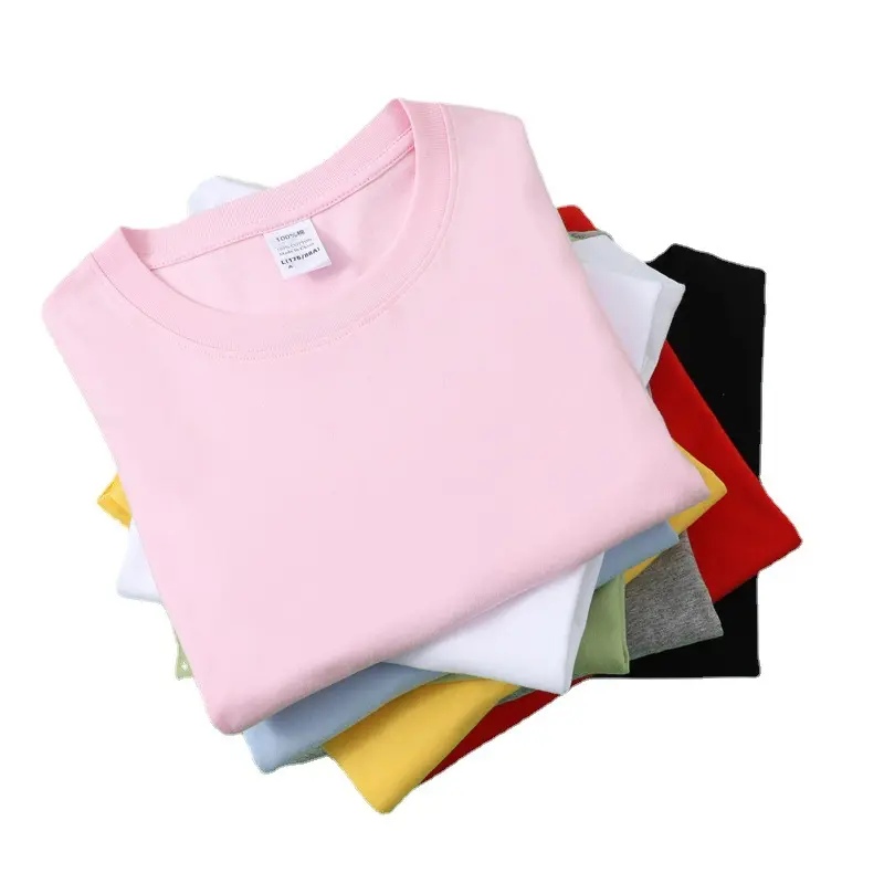 Toptan 150/160/180/200gsm düzenli Fit özel spor giyim erkek boş tişört özel logo ile kapaklı kollu t shirt