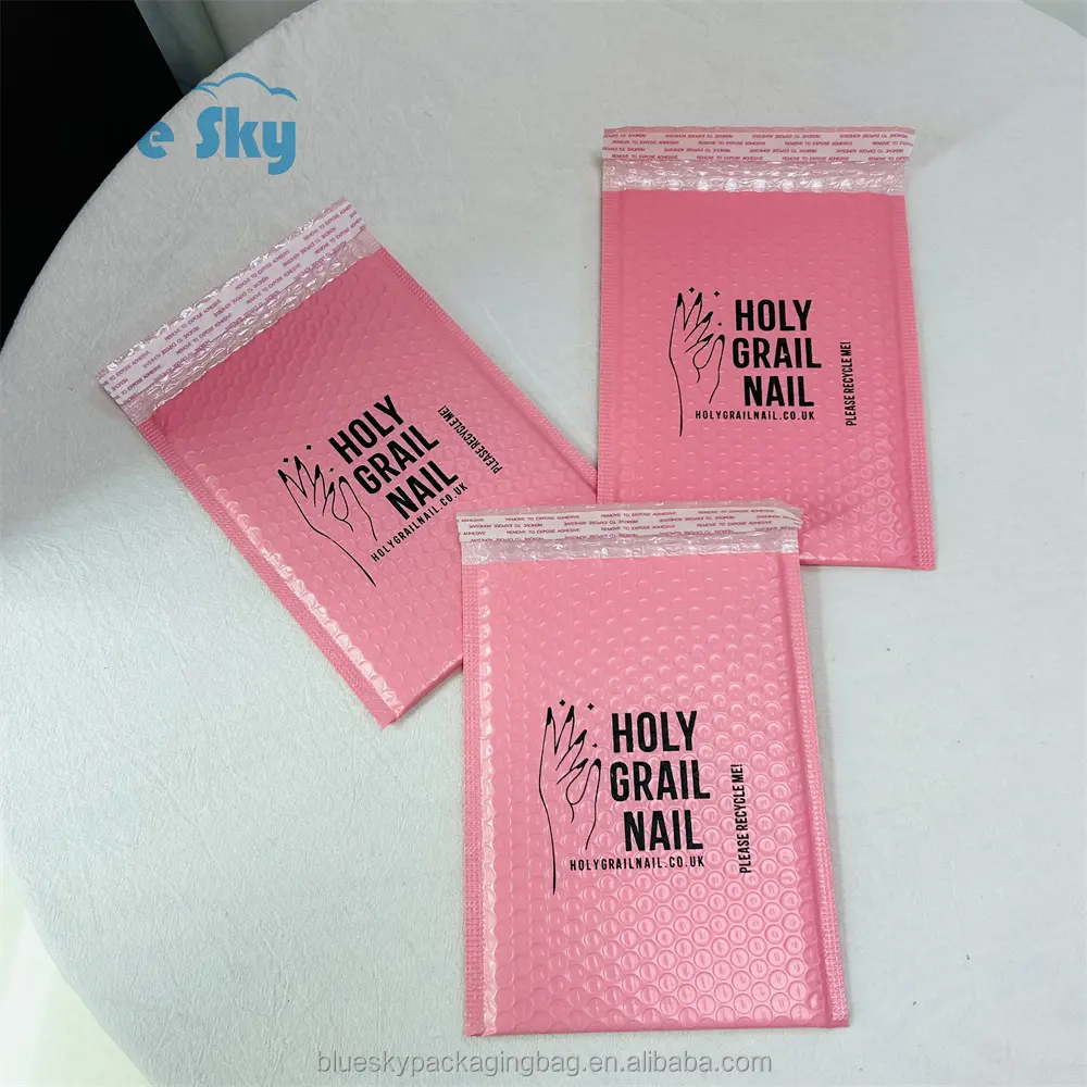 Bluesky Eco Vriendelijke Matte Bubble Gewatteerde Envelop Bubble Air Wrap Poly Mailer Zakken Custom Bubble Mailers Voor Trinket