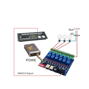 DC12V 10A 12 групповой переключатель сигнала реле 12 каналов dmx 512 контроллер для светодиодной подсветки