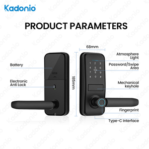 Kadonio กุญแจล็อคประตูอัจฉริยะพร้อมที่จับ, กุญแจล็อคประตูอัจฉริยะ - Product Image 6