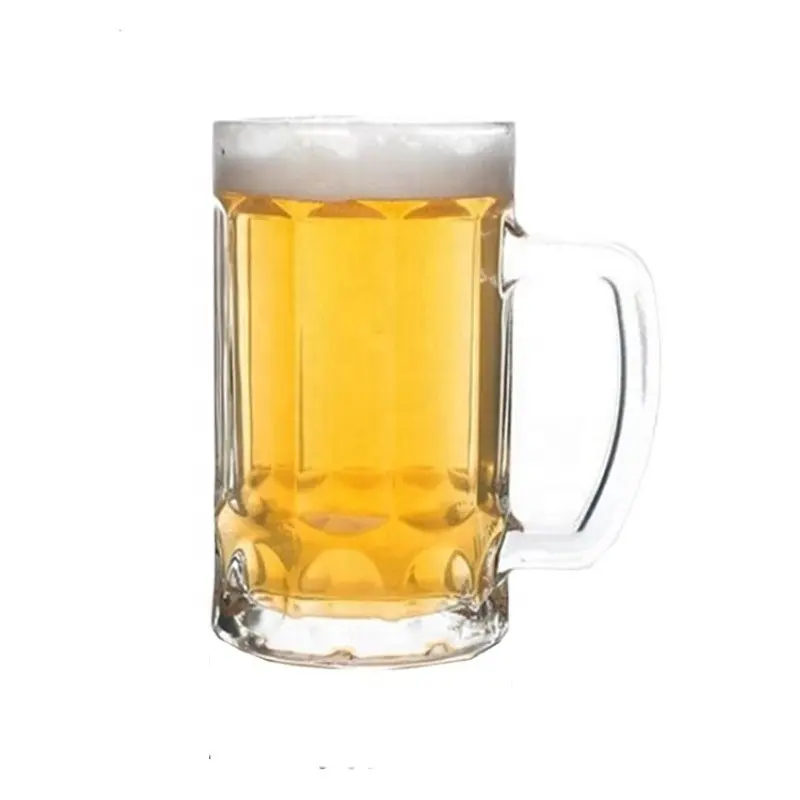 Hersteller von 400ml Bierkrug mit Griff Glas Bierkrüge mit Griff große gefrier bare kostenlose Proben Premium-Qualität