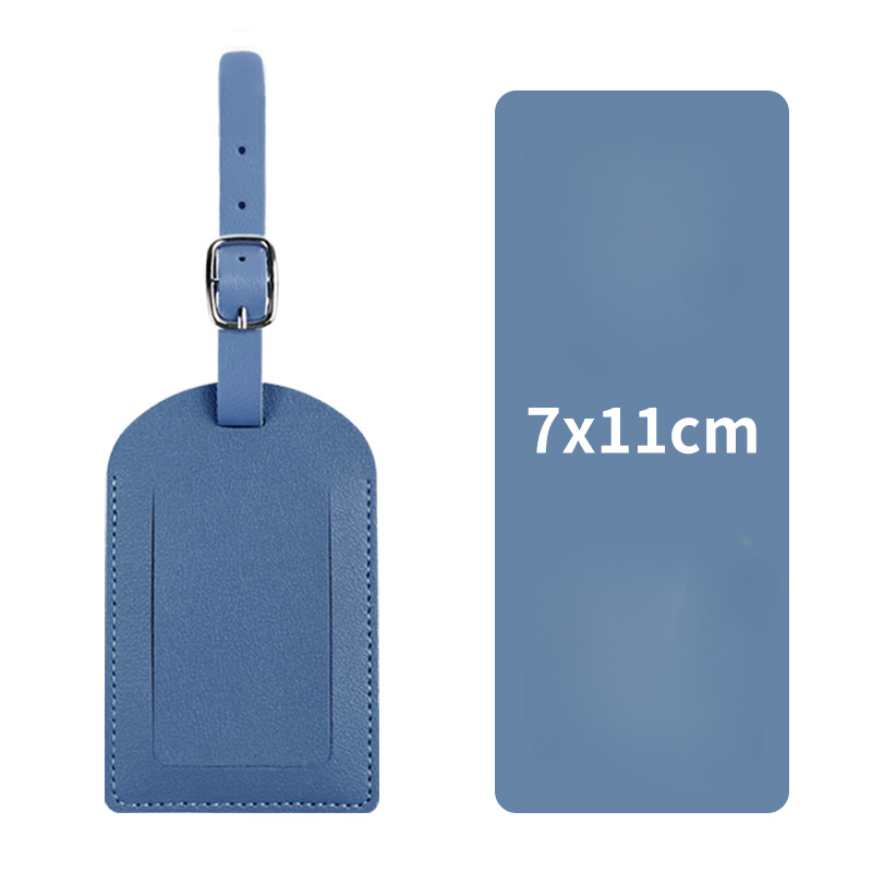 Vertical flip smog blue luggage tag