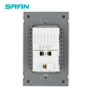 Enchufe de pared de vidrio de toma de corriente multifunción innovador personalizado con dos tipos C - Product Image 4