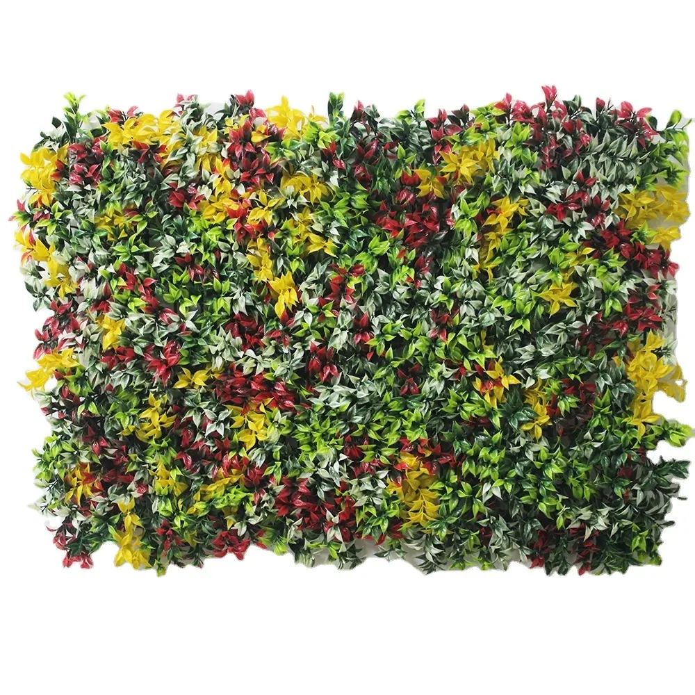 Painel de parede vertical para jardim, cor de pendurar na parede do jardim personalizado uv à prova d' água artificial de plástico