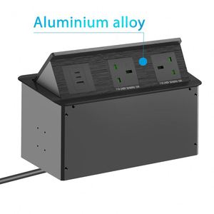 Enchufe emergente de montaje empotrado para oficina, multifunción, escritorio, 65W, toma de corriente USB, toma de corriente emergente neumática - Product Image 2