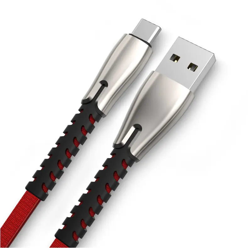 2021 Truyền Dữ Liệu Cáp USB C Phong Cách Bán Chạy Nhất Hợp Kim Kẽm Có Độ Tinh Khiết Cao USB Đến Type-C Vải May Chất Lượng Cao Đan