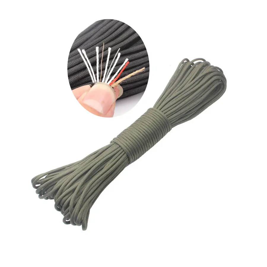 7 core 4mm umbrella rope Outdoor multi -function hiking paratrooper traction rope escape life -saving equipment safety rope
