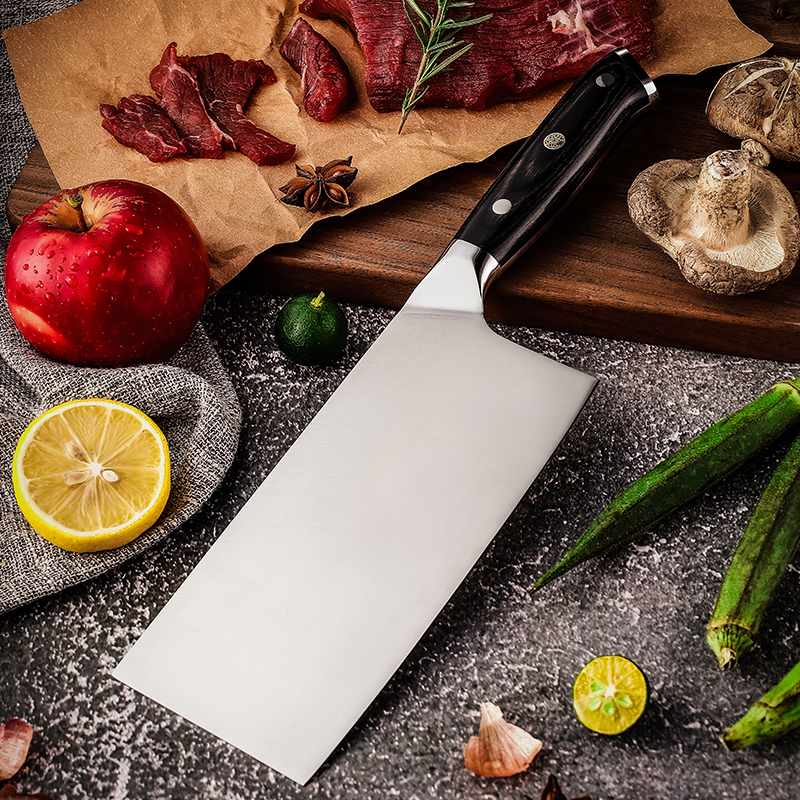 Cuchillo de carnicero negro de 7 pulgadas