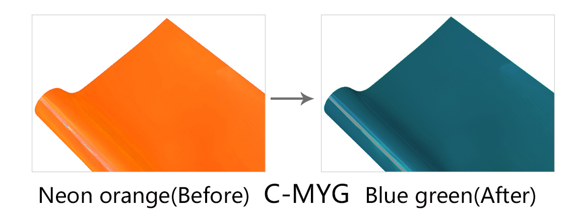C-MYG Neon orange-Blue green