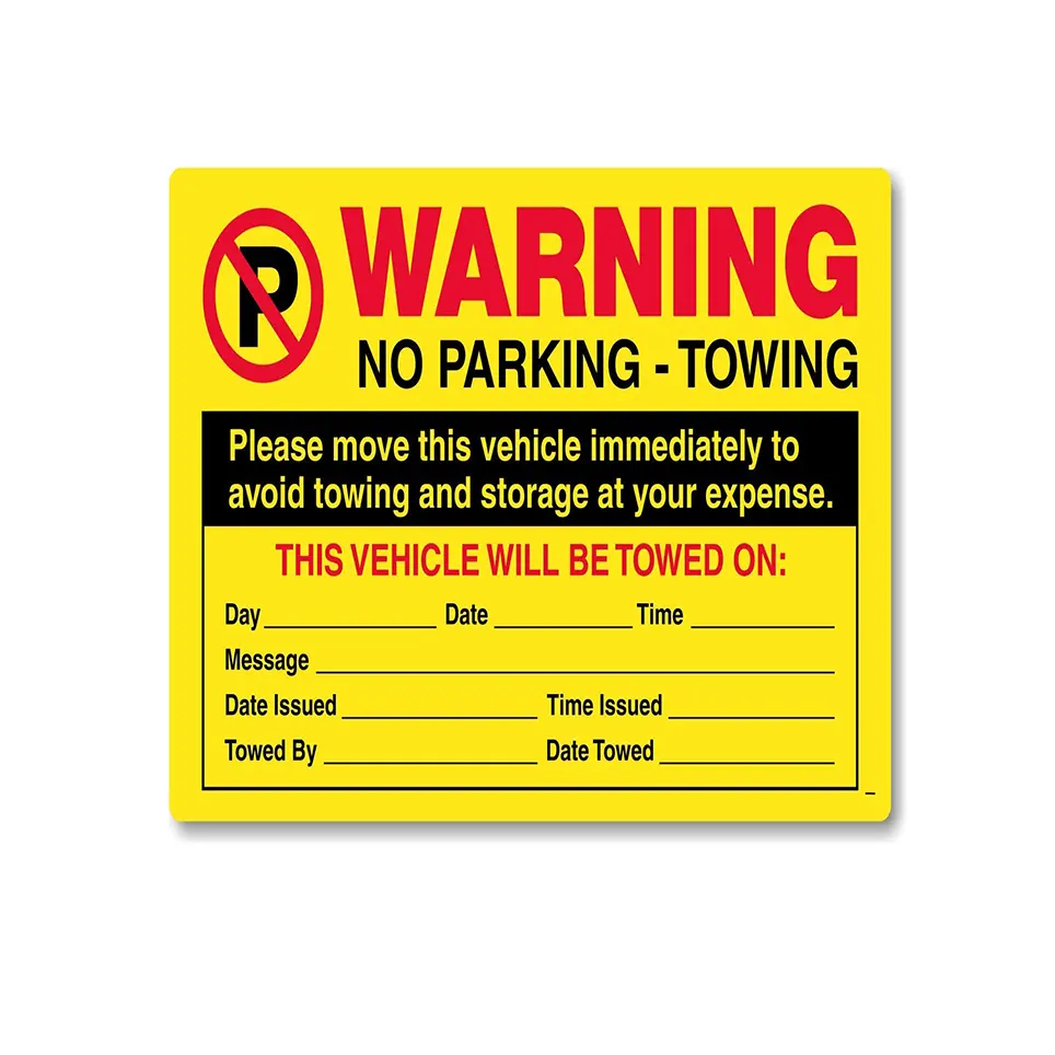 Parking Violation Stickers 50 Pcs Private Parking Warning Stickers Adhesive Car Window Fluorescent Labels