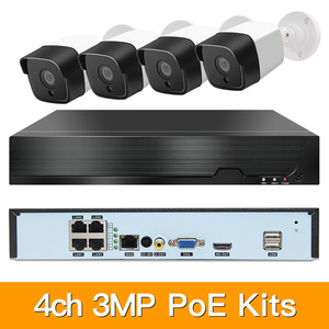 Di alta qualità di supporto di personalizzazione CCTV Bullet 4 pz telecamere di plastica Bullet Camera 4CH 8mp 4k NVR POE Kit - Product Image 4
