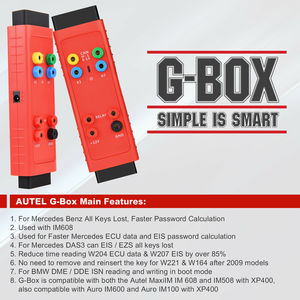 Autel MaxiIM IM608 IM508 ADVANCED IMMO & KEYプログラマーを使用したMBオールキーロスト作業用のオリジナルAutel GBOX2GBOX2ツール - Product Image 2