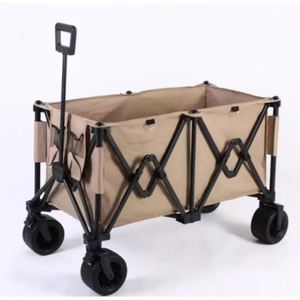 Kereta dorong roda besar portabel, kereta dorong pantai mobil troli dapat dilipat dengan pegangan yang dapat disesuaikan untuk luar ruangan - Product Image 1