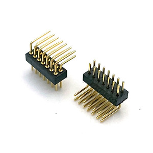 2x7ピンコネクタ1.27mmダブル列ラウンドピンヘッダーオスH1.9ソケット90ディップヘッダー & ワイヤーハウジングピンヘッダーコネクタ - Product Image 1