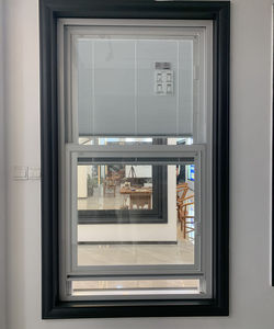 As2047 American Double Glazed Single Hung <strong>Sash</strong> <strong>Window</strong> Aluminium Twin Double Hung <strong>Window</strong> With Transom - Product Image 4