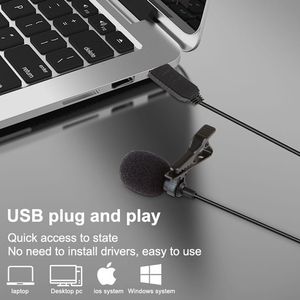 Lju02全方向性ラペル会議録音USBサウンドカードコネクタ付きティーチングマイク - Product Image 3