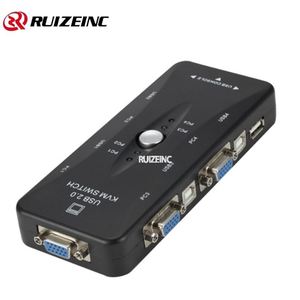 VGA <strong>KVM</strong> <strong>Switch</strong> <strong>4</strong>-port manual converter <strong>4</strong> in <strong>1</strong> out 2 in <strong>1</strong> out 2-port computer USB multiport switcher