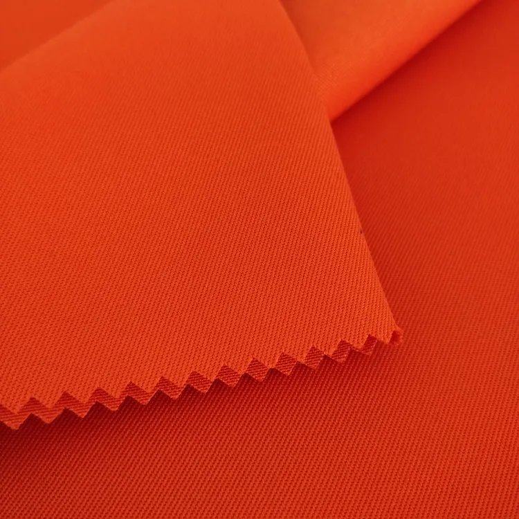 Fabric Manufacturer Hot Sale Woven Orange 100% Polyester Gabardine Twill Fire Retardant Polyester Fabric