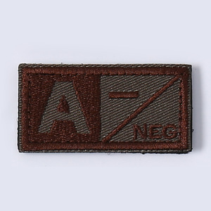 血液型パッチパッチ,ストックフックとループ屋外緊急パッチ刺繍 - Product Image 5