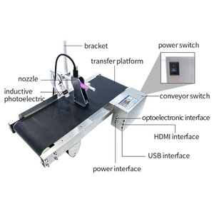 Neue Hot Sale Verfalls datum Druckmaschine Seriennummer Chargen code Tinten strahl drucker Online-Drucker mit integriertem Förderer - Product Image 4